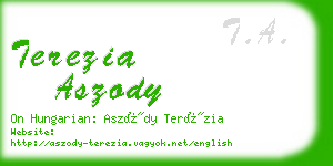 terezia aszody business card